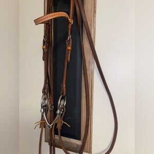 Billy Cook Headstall & Futurity Snaffle Bit with NRS Split Reins Set